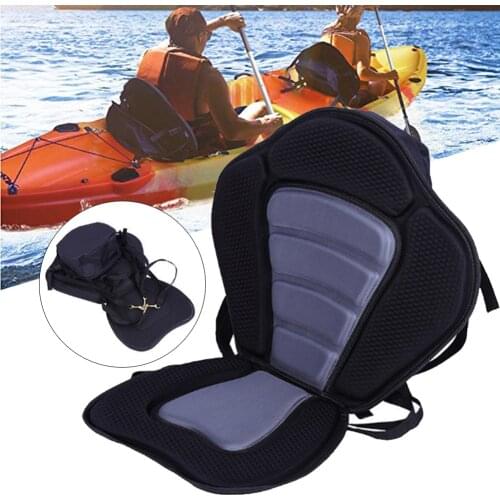Kayak Boat Fishing Deluxe Padded Boat Seat Soft Antiskid Padded Base High Backrest Adjustable Kayak Cushion Swimming Pool