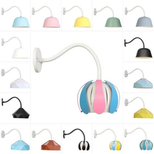 Iron RH contracted personality marca dragon restaurant book tenant bedroom hall colour wall lamp of the head of a bed