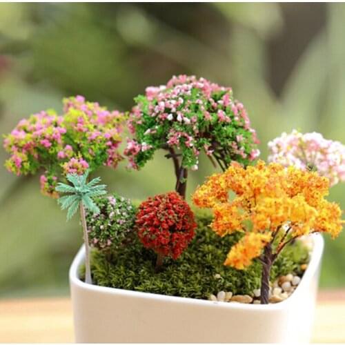 Dollhouse Ornament Decor Miniature Sakura Tree Plants Fairy Garden Accessories