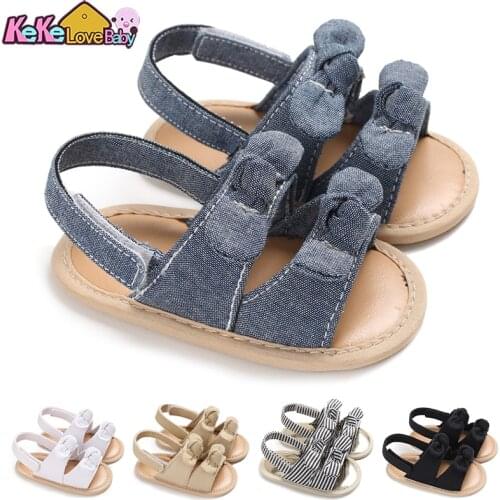 Infant Baby Shoes Summer Kids Girls Shoes Non-Slip Bowknot Anti-Slip Soft Soles Spring Toddler Newborn First Walker 0-18M
