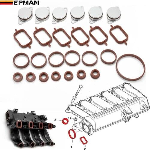 EPMAN 6 x 33MM Diesel Swirl Blanks Flaps Repair Delete Kit With Intake Gasket Removal Repair Kit For BMW M57 TKYD811A
