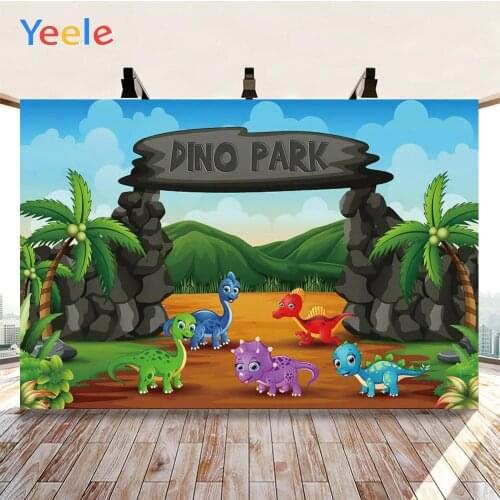 Yeele Dinosaur Park Birthday Party Baby Poster Photographic Backgrounds Personalise Photography Backdrops For Photo Studio Props