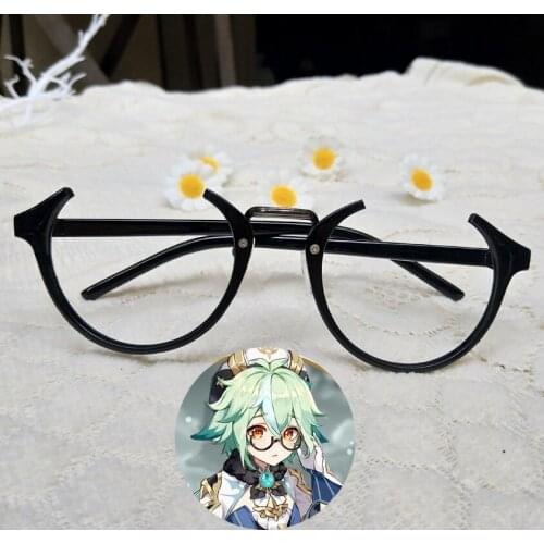 HOT Game Figure Sucrose Glasses Props Genshin Impact Anime Eyeglasses Man Women Halloween Party Take Photos Cosplay Costume New