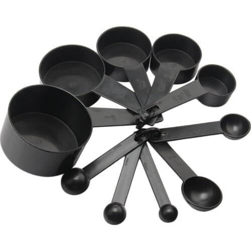 10pcs/set Durable Plastic Measuring Cups Household Measuring Scoop Ergonomic Handle Kitchen Measurement Tool