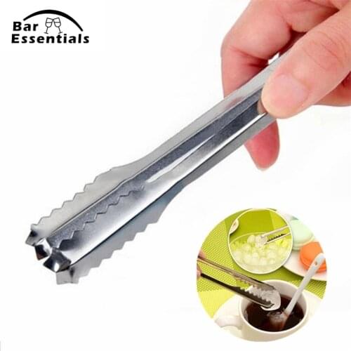 Stainless Steel Barbecue BBQ Clip Bread Food Ice Clamp Ice Tongs Bar Kitchen Accessories