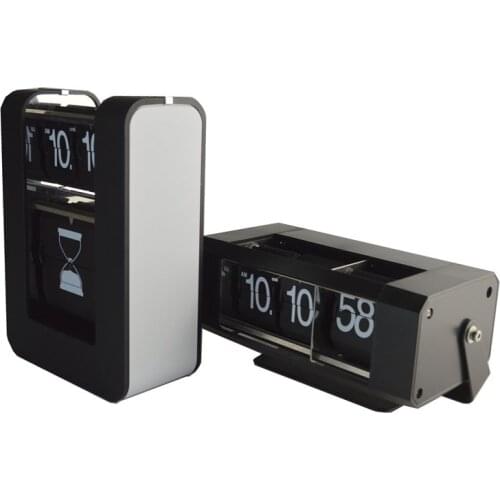 Creative Flip Clock Silent Movement Black Table Watch Desk Clock Japanese Style Modern Clock Birthday Gift Reloj Mesa Home Decor