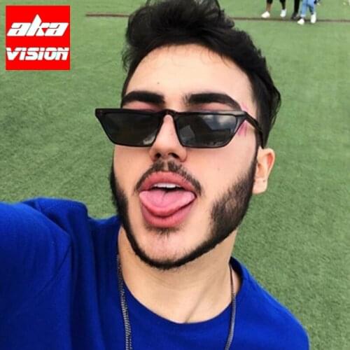 AKA VISION Small Retro Sunglasses Men 2021 Luxury Cateye Glasses for Women/Men Vintage Eyewear Men Oculos De Sol Feminino UV400