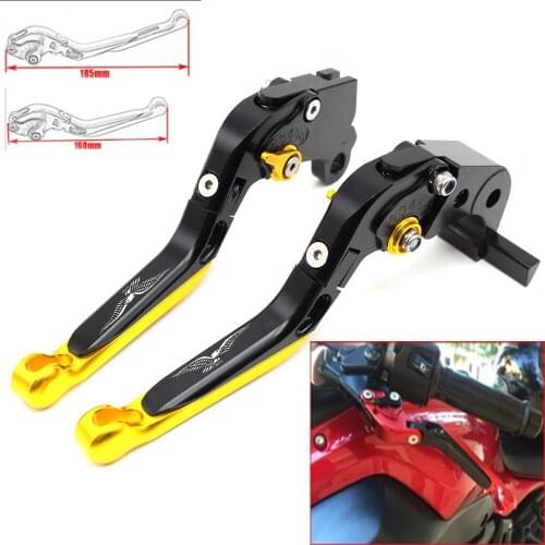 Motorcycle CNC Adjustable Foldable brake Clutch Levers for MOTO-GUZZI NORGE 1200/GT8V 2006 2007 2008-2014 2015 with Logo