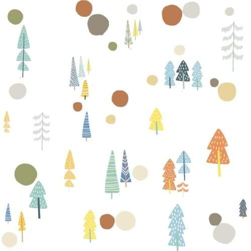 Cartoon Small Animal Color Small Tree Diy Wall Decorative Sticker for Childrens Bedroom Wall Layout Increased The Fun of Home