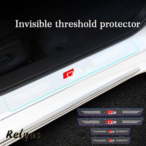 Car Door Sill Stickers Edge Protector Anti Scratch Transparent Film Protection For Q3 F3B 8UB 8UG Car Accessories
