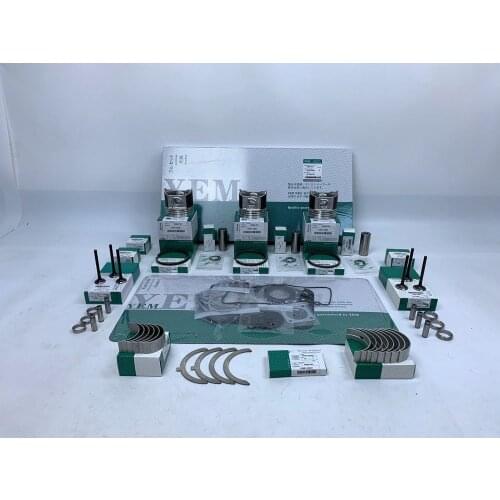 New YEM Aftermaket Engine Part 3TNV70 Engine Rebuilding Kit With Cylinder Gasket Set Piston Rings Bearing Valves For Yanmar