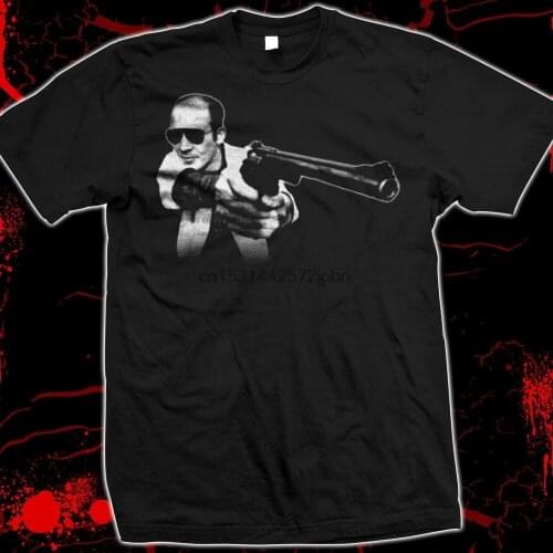 Hunter S. Thompson Gonzo Pre shrunk hand screened 100% cotton t shirt