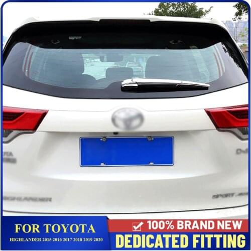 Fit For Toyota Highlander 2015 2016 2017 2018 2019 2020 Car Rear Window Screen Wiper ABS Chrome Tail Window Wipers Cover Trim
