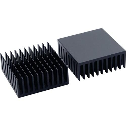 10/100pcs Aluminum Alloy Radiators 35*35*14mm High Power Aluminum Profile Black Oxide Good Breaking Groove Heatsink