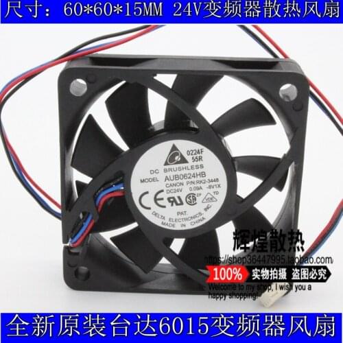 Brand new DELTA AUB0624HB 6015 24V 0.09A 6CM Frequency converter cooling fan