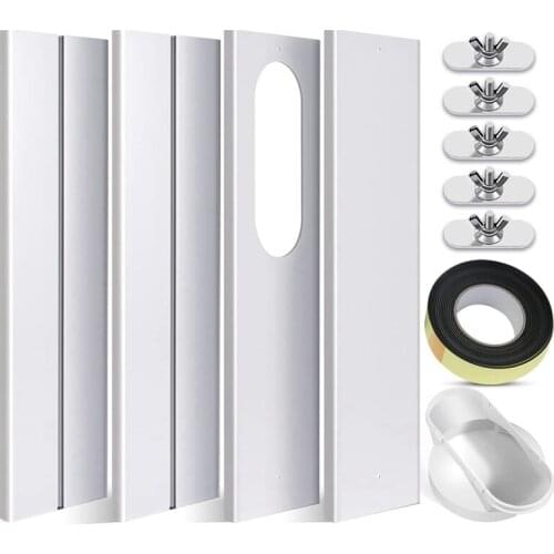 Universal Window Seal Kit for Portable Air Conditioner of Exhaust Hose 5.1 Inch Diameter with Coupler Adjustable AC Vent
