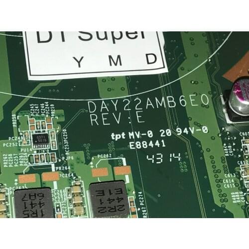 STOCK DAY22AMB6E0 REV : E MAINBOARD FOR HP PAVILION 15-P PLACA MADRE WITH CPU A8 /A10 CPU (NO FIT 14-V)