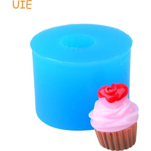 XYL208U 19.2mm 3D Cupcake Silicone Mold - for Dessert, Sugarcraft, Fondant, Kitchen Baking Tools, Resin Clay, Candy, Oven Safe