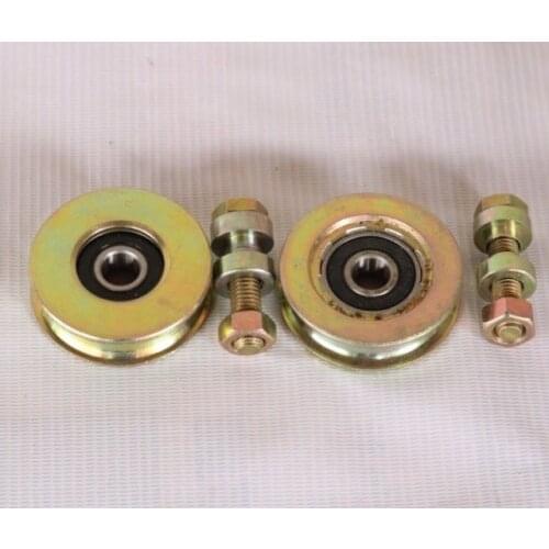 3PCS/LOT 58x17mm Thickness:17mm 2.5 -Inch U type Bearing Pulley Wheel Steel Wire Bearing Pulley