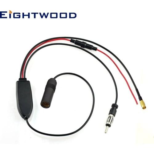 Eightwood Conversion DAB + Antenna Splitter Adapter DIN Female to DIN Male MCX Female for Car Radio FM/AM Converts DAB Band III
