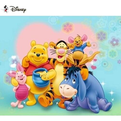 Disney Art 5D Diy Diamond Painting "Cartoon winnie the pooh" Diamond Pictures Cross Stitch 3D Rhinestone Embroidery Decor A30824