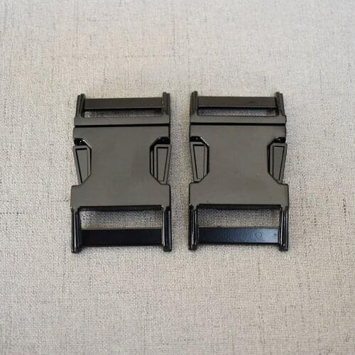 32mm Black Metal Side Release Buckle Ring Belt Clasp Webbing Straps Clip Hook For Dog Pet Collar