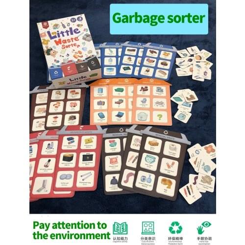 Xibao Environmental Protection Little Master Childrens Garbage Sorting Game Word Card Matching Shanghai Edition Educational Toy
