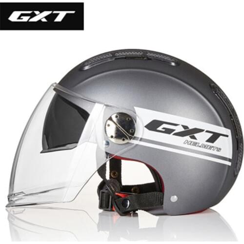 GXT Motorcycle Helmet Summer Open Face Dual Lens Moto Helmet Electric Bicycle Helmet Summer Scooter Motorbike Helmet Casco Moto