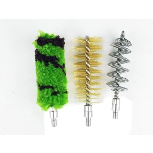3Pcs/set Tube Brush Head Clean Tube Brush Tool Set For 12GA/16GA Gun Brush Hunting Accessories Professional Gun Cleaning Kit