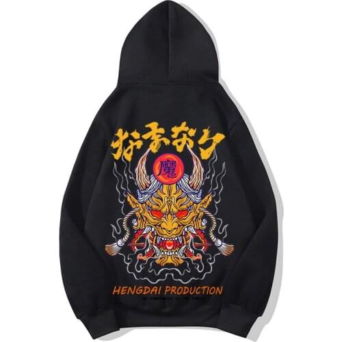 2021 Hoodie Mens trend New Style Bull Demon King Printed Hoodie Hoody Fall Winter Casual Cotton Tops fleeces Hoody Streetwear