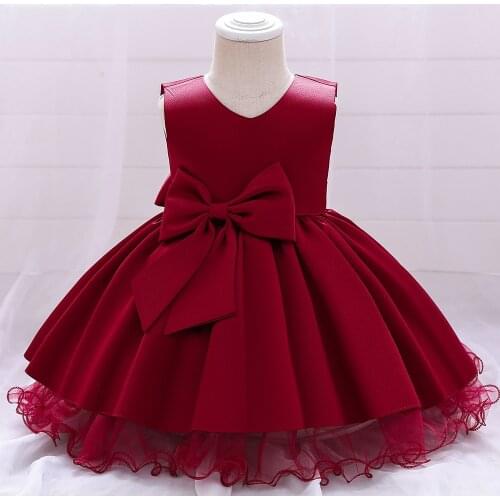 Toddler Girls 1 Year Birthday Dress Infant Girls Princess Dress for Baby Elegant Party Wedding Dress Baptism Clothes for Girls