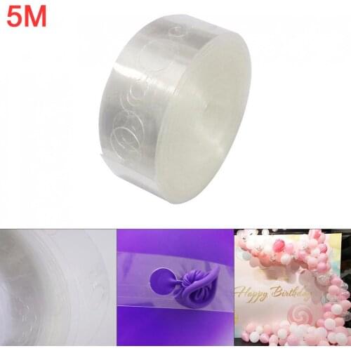 5M Plastic Balloons Chain Dual Holes Connect Strip Birthday Party Background Decoration Accessories