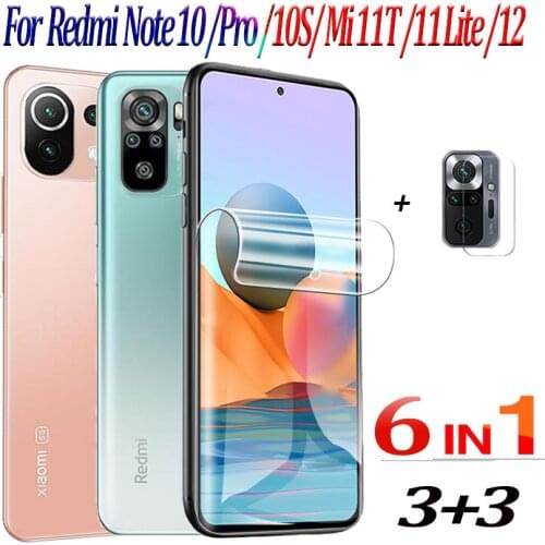Hydrogel Film Redmi Note 10 Pro Screen Protector Redmi Note 10S 10 5G Glass Film For Mi Note10 Mi10T Note 10 Pro Mi11 Mi 11 lite