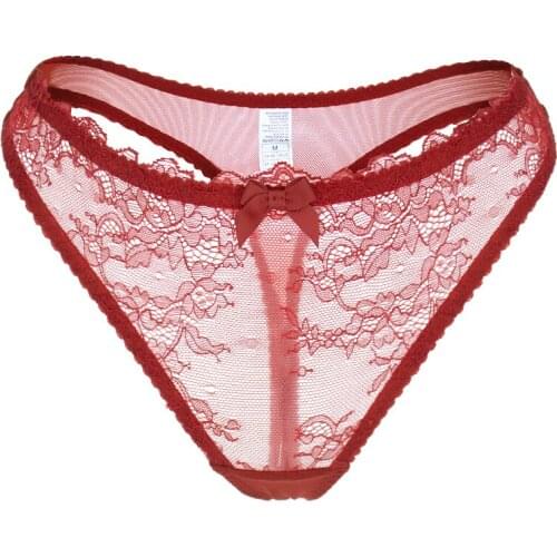 Varsmiss Sexy Transparent Lace Low Waist Thong Underwear For Women