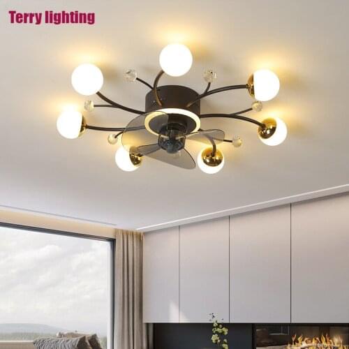 Nordic led ceiling lamp leafless ceiling fan lamp bedroom decoration led bedroom ceiling fan lamp decoration led ceiling lamp