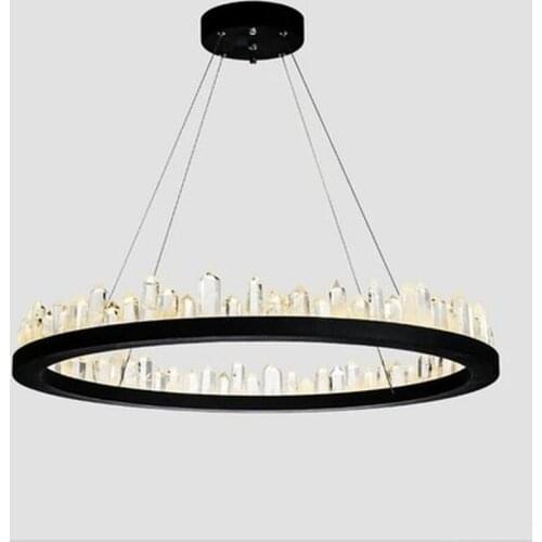 Modern LED Chandeliers lustre Crystal Chandelier Luxurious Circular Iceberg Crystal Chandelier Lighting