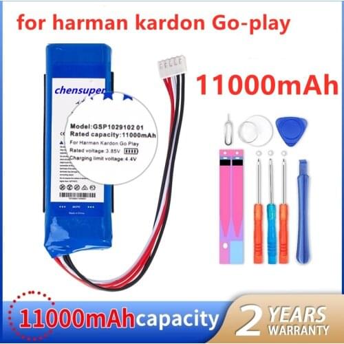 Top Brand 100% New 11000mAh Battery for Harman Kardon Go play / Go Play Mini Speaker GSP1029102 01 in stock