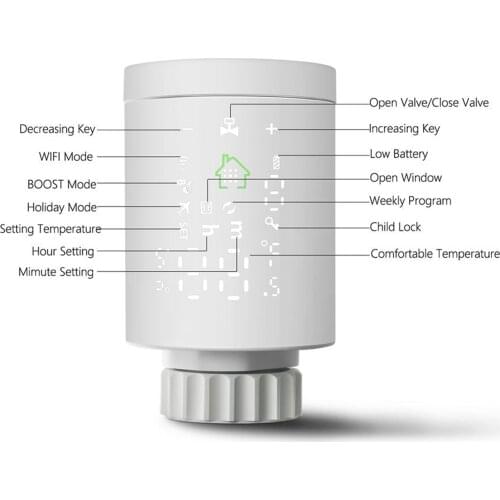 Universal Smart Radiator Thermostat, Personal or Collective Heating Temperature Remote Controller Adjuster