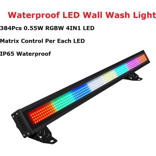 DMX 512 LED Strobe Stage Flashing Lighting Waterproof 384LEDS RGBW 4IN1 LED Wall Wash Light Bar Disco Dj Stage Lighting Effect