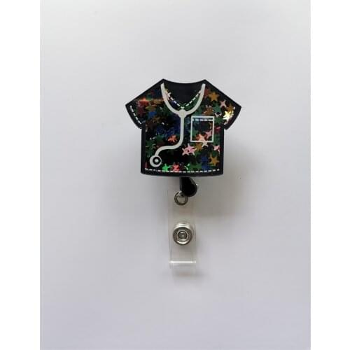 Retractable Badge Reel Holder Scrub