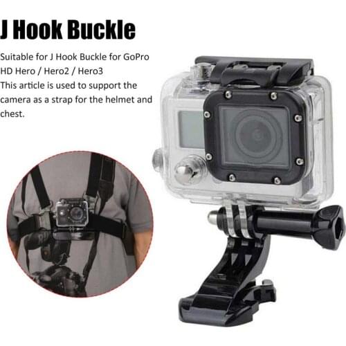 1PCS J-Hook Buckle Surface Mount For Gopro Accessories for GoPro HD Hero for Xiaomi Yi SJCAM SJ4000 SJ5000 SJ7000 Action Camera