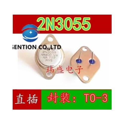 10PCS 2N3055 gold seal 15A 100V 115W NPN power transistor NPN transistors TO-3 in stock 100% new and original
