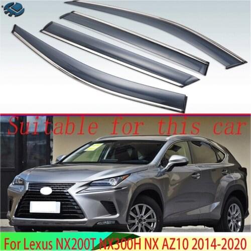 For Lexus NX200T NX300H NX 2015 2016 2017 2018 Plastic Exterior Visor Vent Shades Window Sun Rain Guard Deflector 4pcs