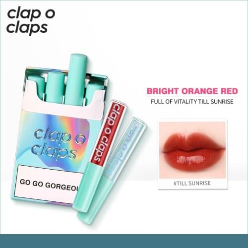 Clap o claps Cosmetic Wing Wing Liquid Long-lasting Water-proof Colorful Cigarette Lipstick 4pcs