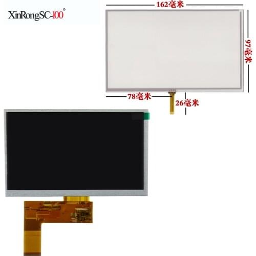 7 inch touch screen HD-X10 X20 palm micro T10 X30 T7640B T7640B-B10 GPS navigator LCD display 162*97 161*97 E road navigation