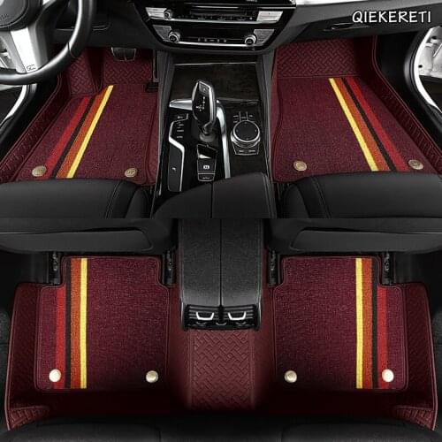 QIEKERETI Custom car floor mats for Audi A4 A5 A6 SQ5 RS4 RS6 RS7 RS5 A8 A7 Q3 Q5 Q7 S3 S5 S6 S7 S8 R8 TT A1 A3 car foot styling