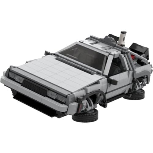 Back to Future Time Machine Technology Car Future Machine Speed Champion MOC Supercar Block Block Toys
