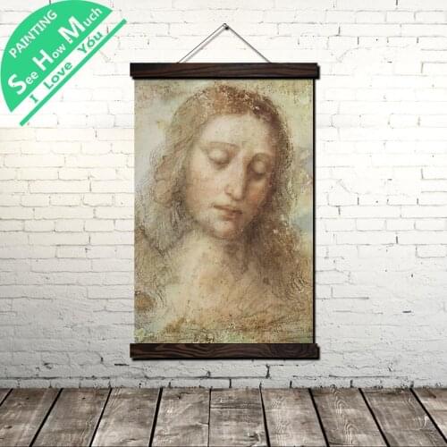 Our Lady of Christ Scroll Painting Canvas Vintage Poster and Prints Wall Art Pictures Living Room Bedroom Farmhouse Decoration