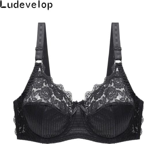 Plus Size C D E Cup Bra Sexy Push Up Brassiere Fashion Soft Lace Bra 3/4 Large Thin Female Lingerie Deep V Sexy Bras For Women