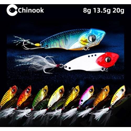 Chinook 3D Eyes vib Vibrating Blade Bait 8/13.5/20g Artificial Vibe for Bass Pike Perch Fishing